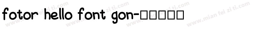 fotor hello font gon字体转换